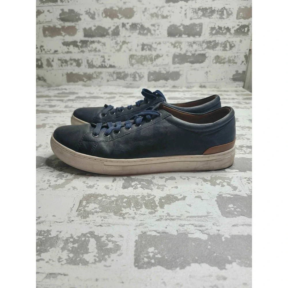 Johnston & Murphy Sheepskin Banks Lace To‎ Toe Retro Style TruFoam Navy Men's 13